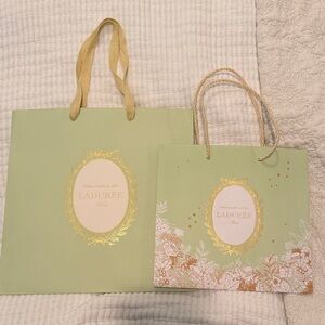 Green LADUREE Shopping Bag Set